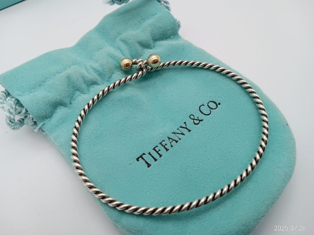 ティファニー ブレスレット バングル フック＆アイ ツイスト sv925　750