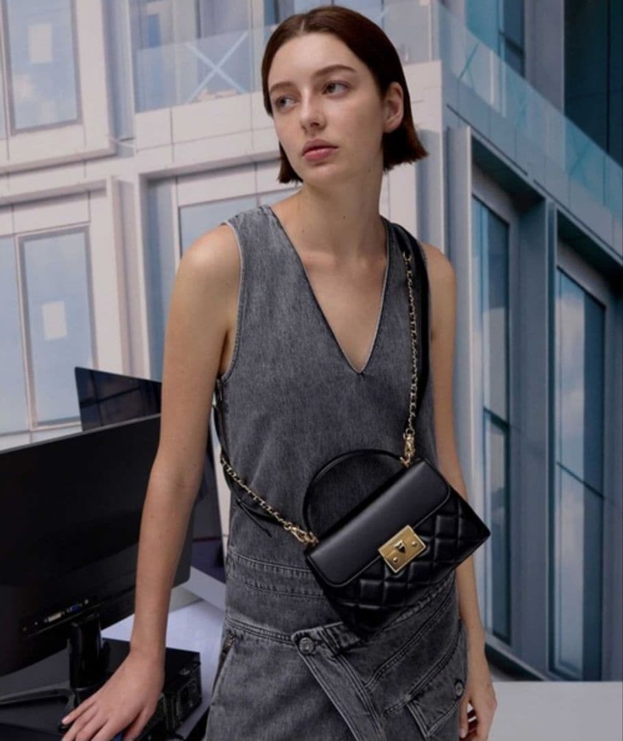 Alva アルヴァ キルトチェーンストラップトップハンドルバッグ