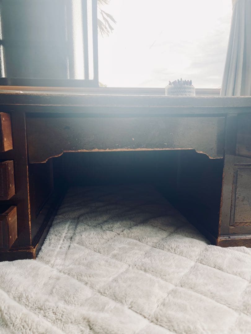 引取希望相談 希少 京都 両袖文机 アンティーク ローデスク　骨董 座机 デスク