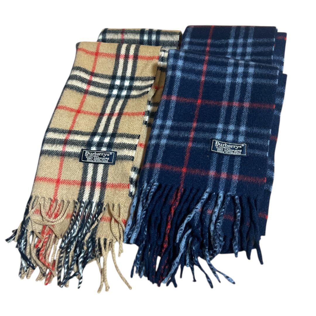C*S様 ２枚セット　極美品　Burberry カシミア100% ノバチェック