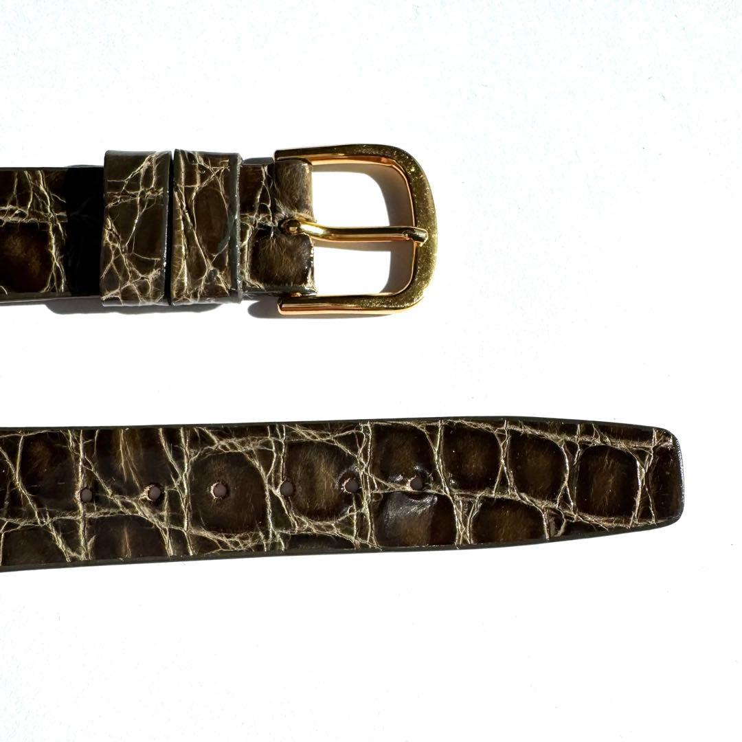 時計 18mm Real CROCODILE Watch Straps Vintage