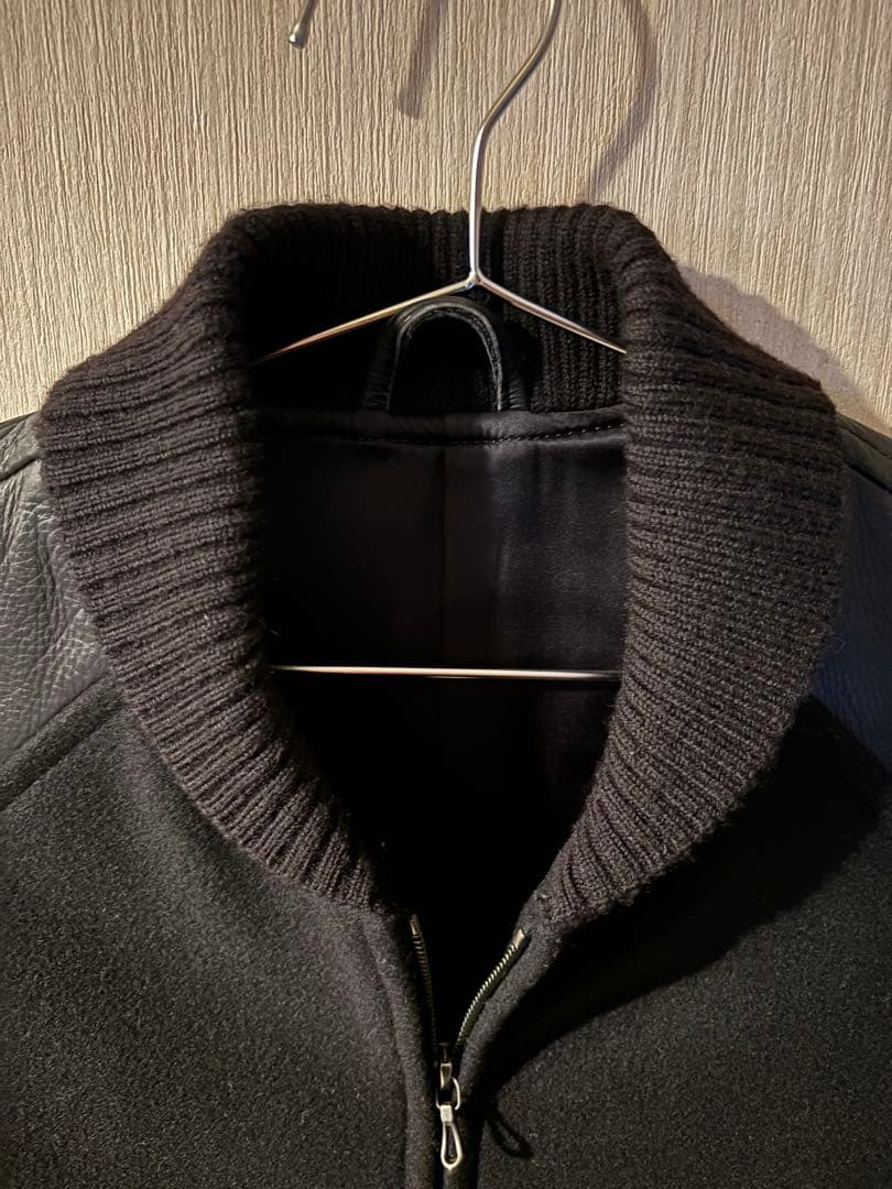 ATTACHMENT Wool×Leather Varsity Jacket