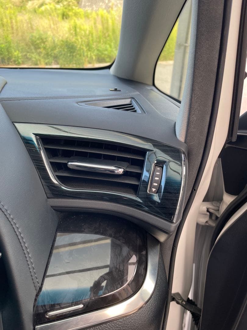 30後期ALPHARD 黒色インテリアパネルカバー 7点セット