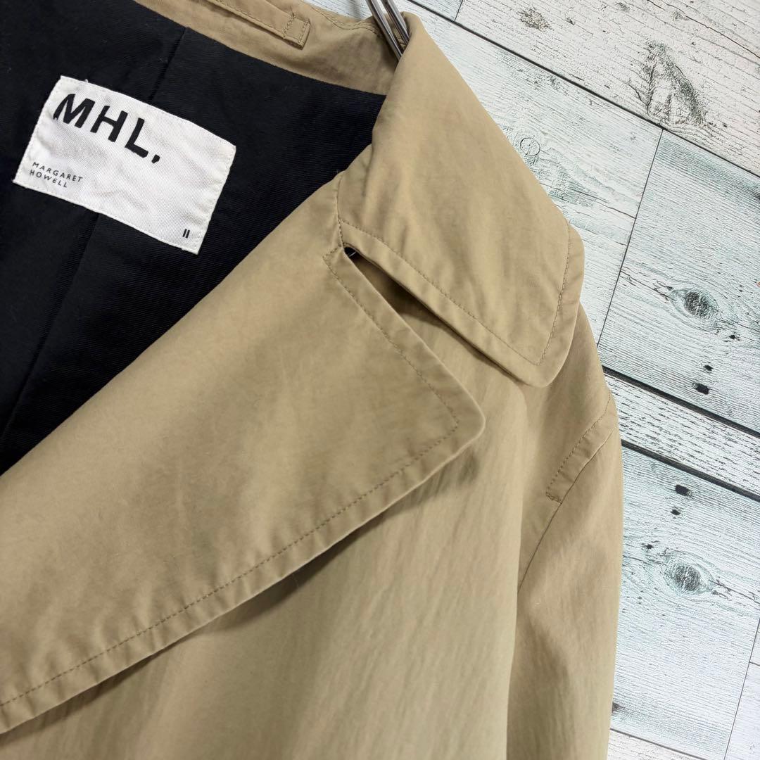 MHL, ドライワックスコットンナイロンコート　トレンチコート　ベージュ　38
