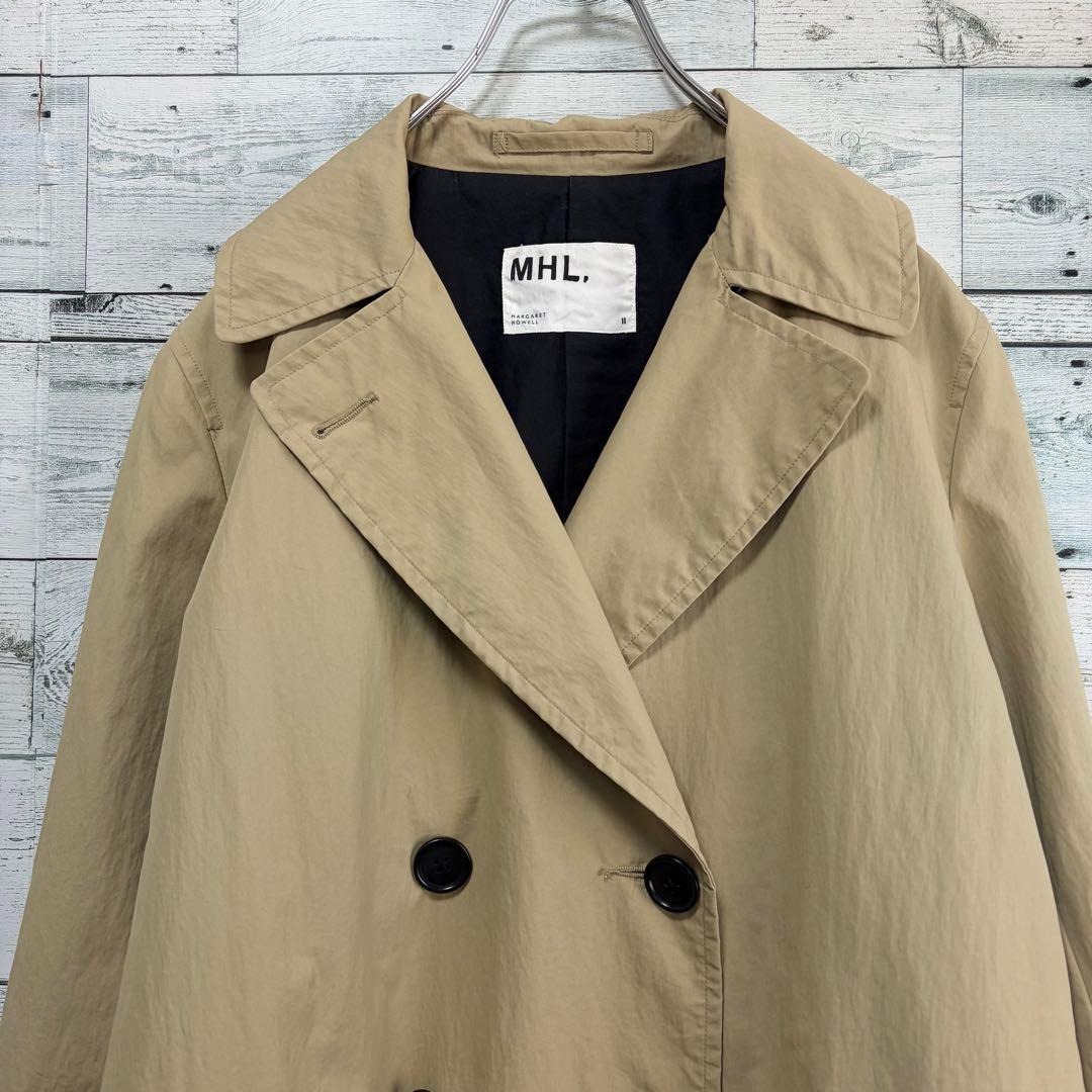 MHL, ドライワックスコットンナイロンコート　トレンチコート　ベージュ　38