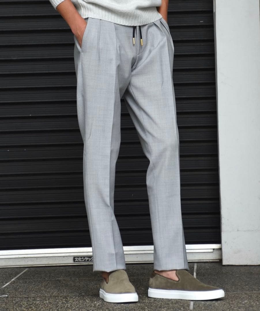 極美品 B.R.別注 ベルウィッチ ライトグレーフランネル 42