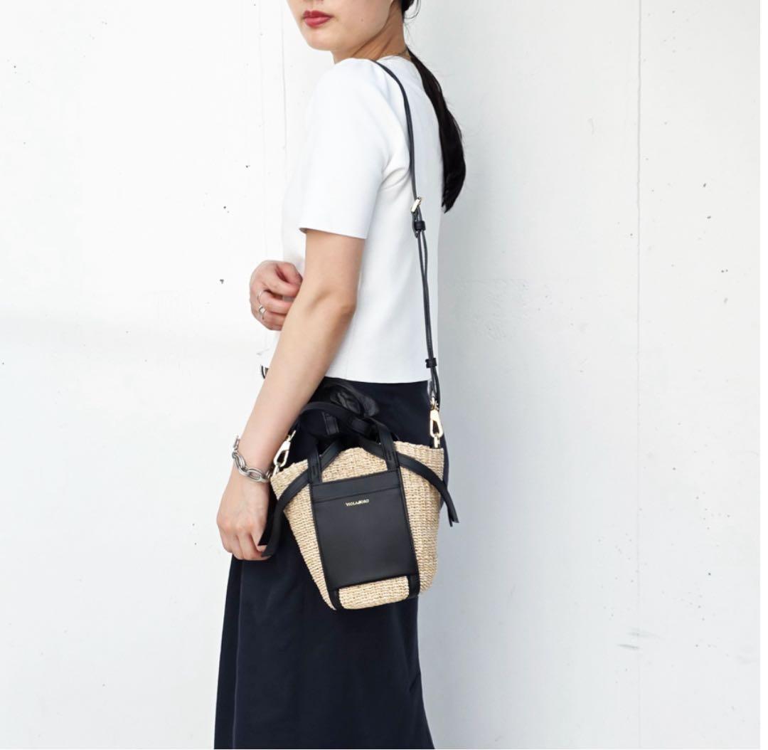 VIOLAd'OROヴィオラドーロ　レザーポケット2WAYミニトート