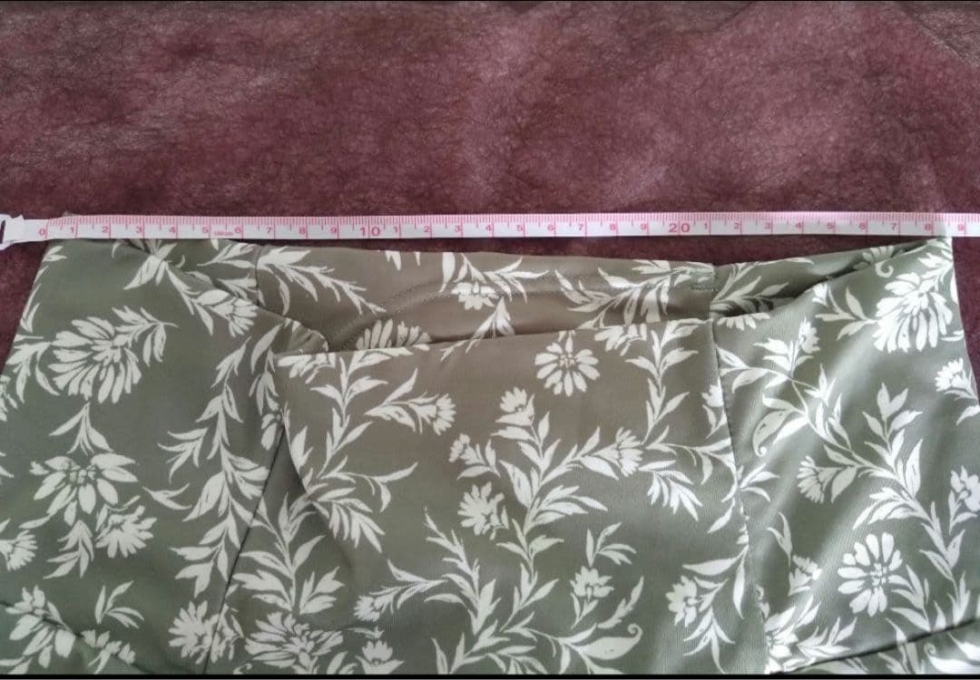 【emmi yoga】花柄ウェア 上下セット カーキグリーン 0サイズ