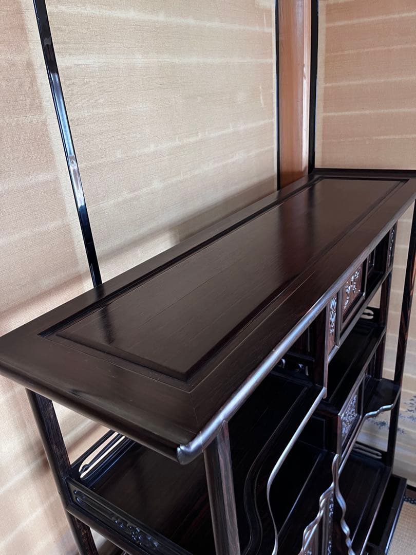 木製彫刻装飾シェルフ 大きめ