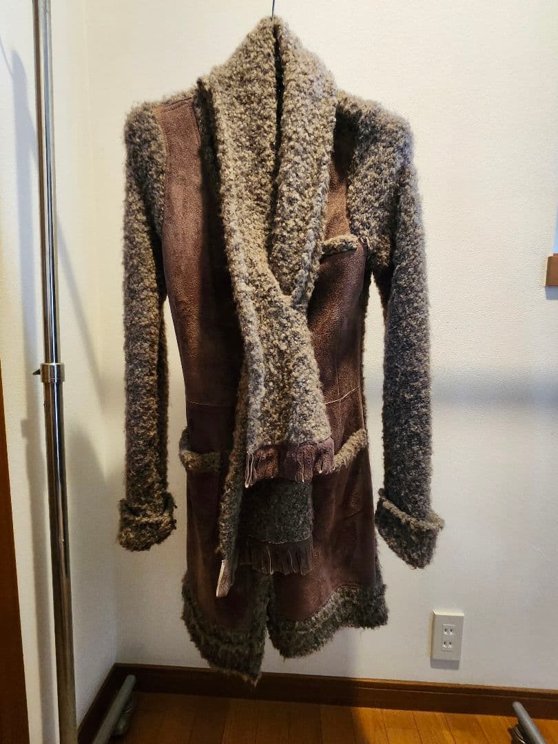 イタリア製ブランドARTICO羊革ロングコート