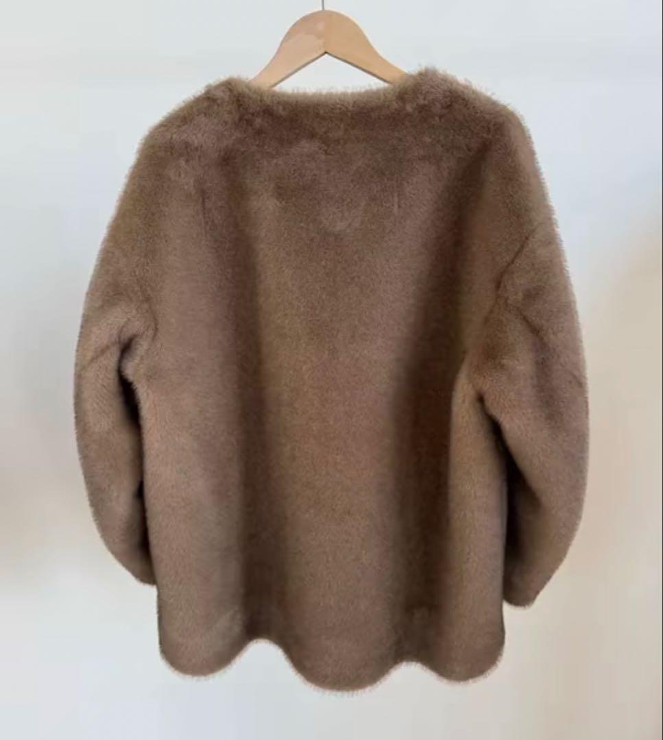 新品未使用　セブンフェアリー　ファーコート コーヒー