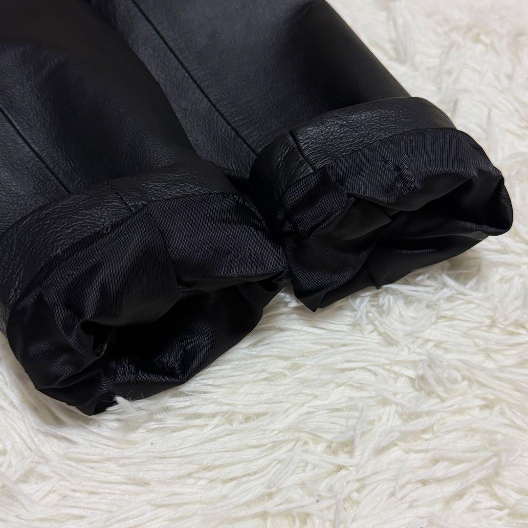 【極美品】プレイボーイ　ライダースジャケット　レザー　ラビットレッド　黒色　M