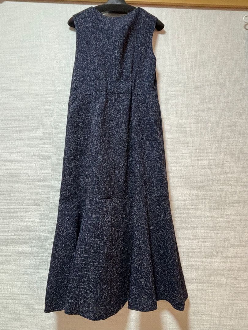 オーバーイー ネイビー ツイードライクマーメイドワンピース 90 overE