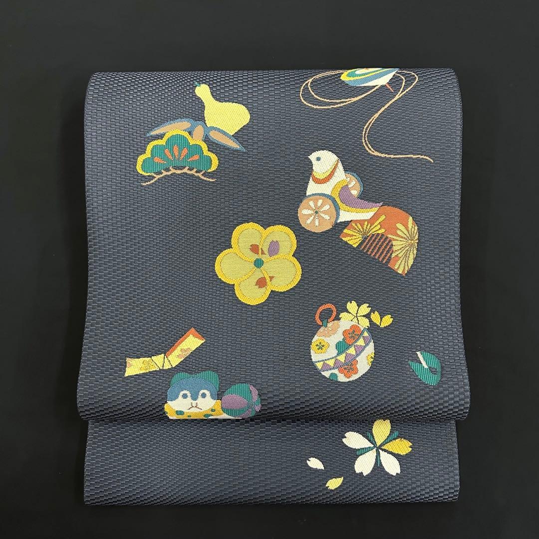 新品 正絹 袋帯 博多織 西村織物 西頭哲三郎 未仕立品 2339