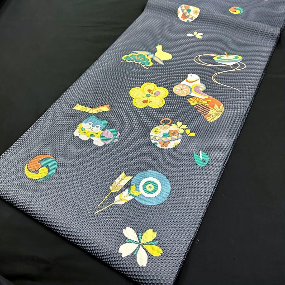 新品 正絹 袋帯 博多織 西村織物 西頭哲三郎 未仕立品 2339