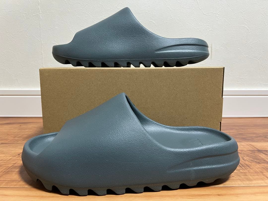 靴 adidas yeezy slide slate marine 28.5