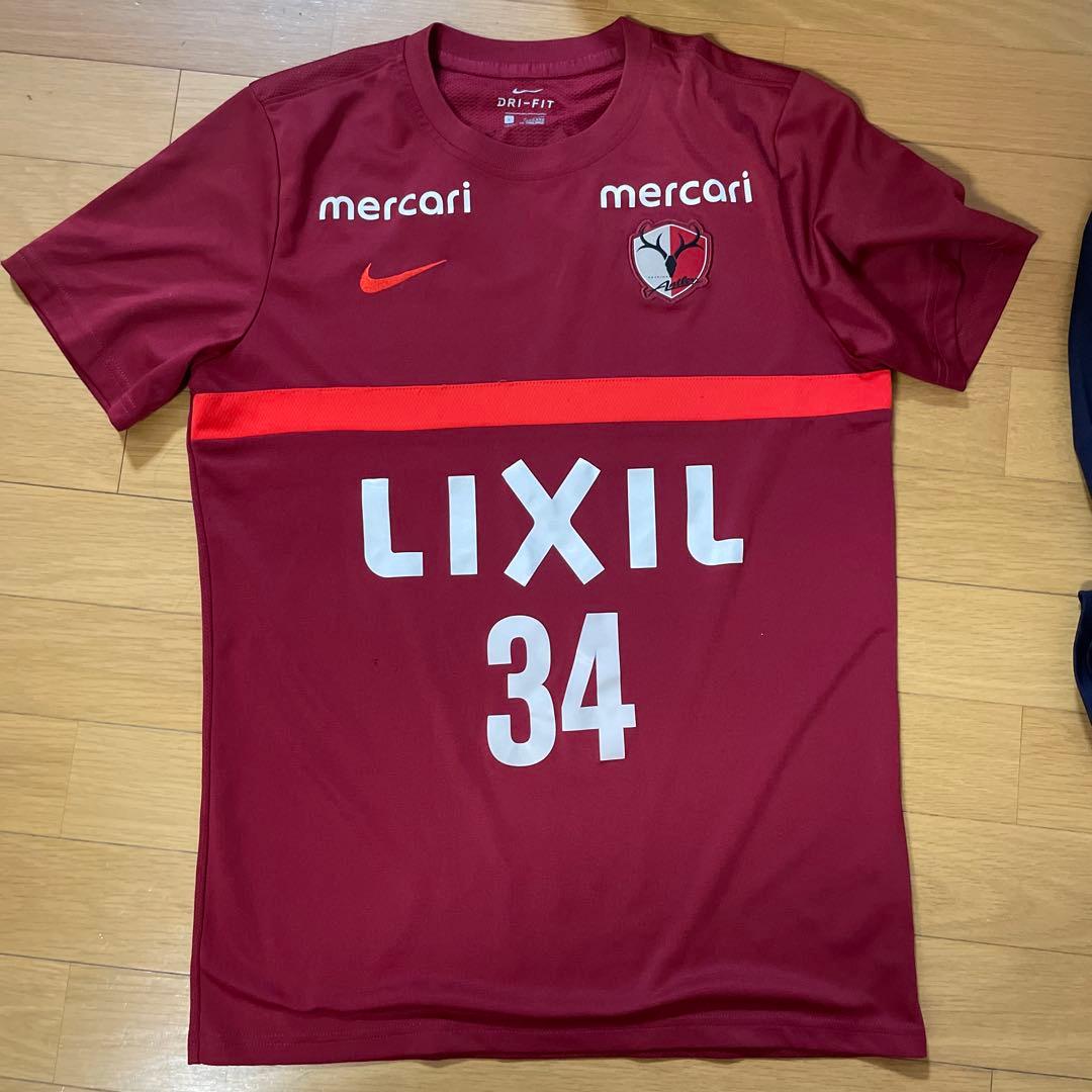 Nike DRI-FIT 赤 サッカーシャツ 鹿島アントラーズ練習着2点セット