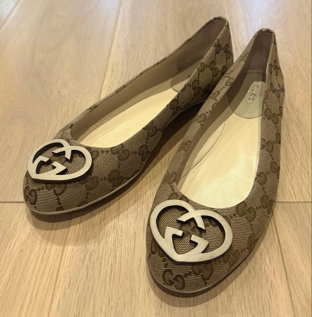 GUCCI フラットシューズ　バレリーナシューズ　36.5