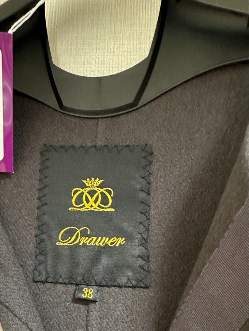 drawer ウールリバーノーカラーコート　ドゥロワー