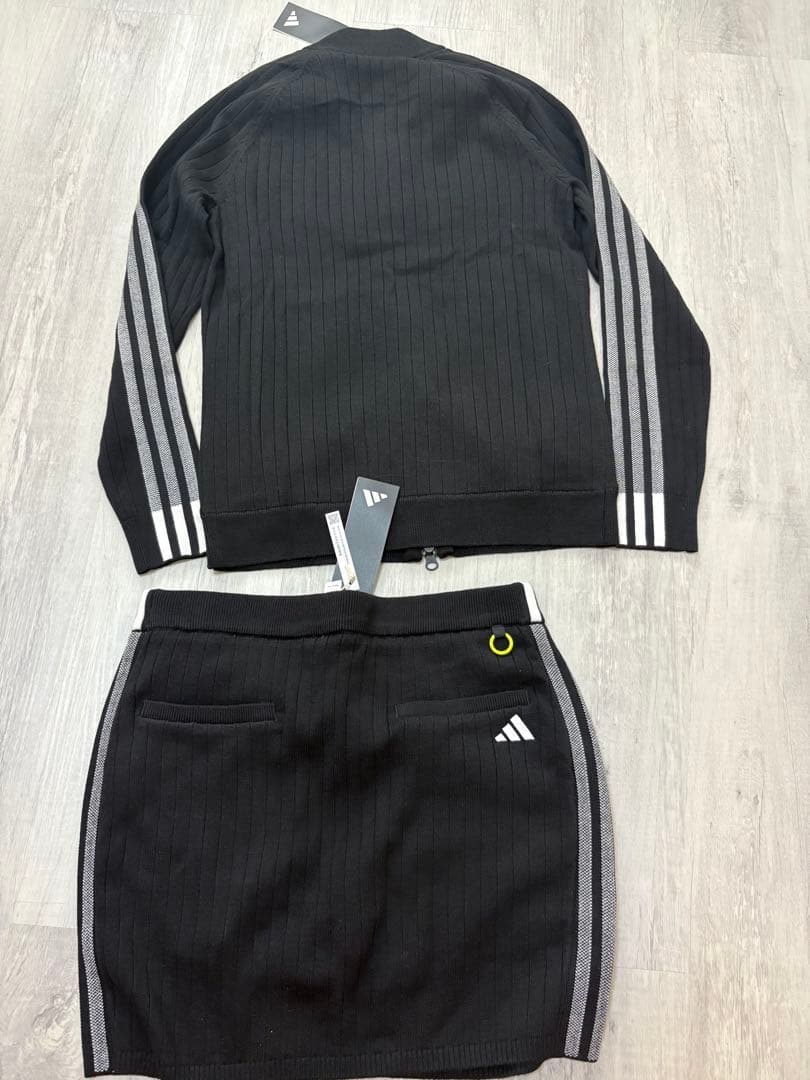 新品　今季　37,400円　Lサイズ　アディダスゴルフ　ニットセットアップ 黒