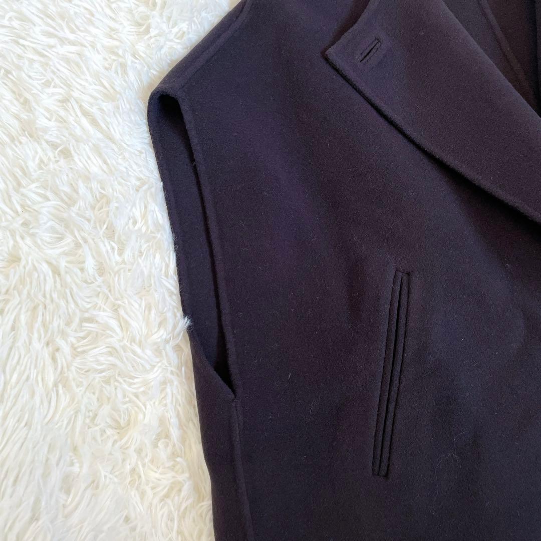 【美品】Noble ノーブル MTRリバーポンチョジレ カシミヤ混 ウール