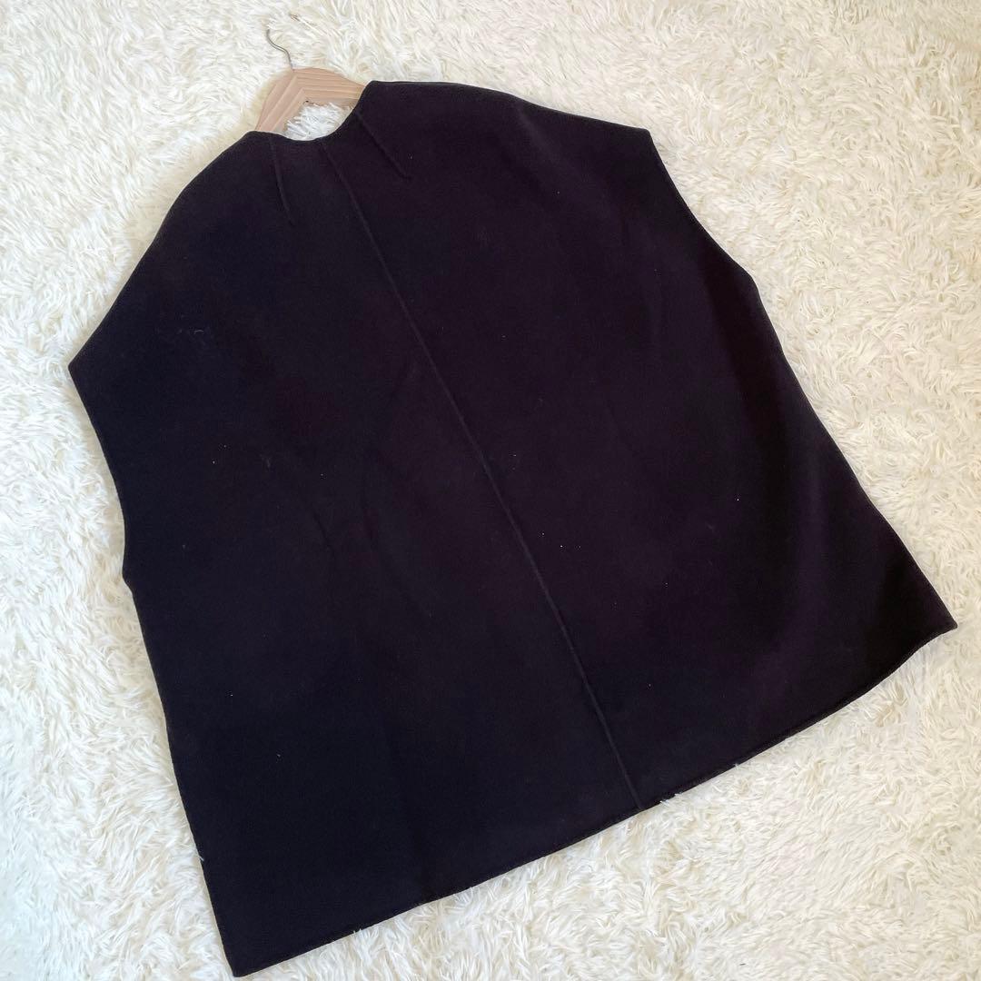 【美品】Noble ノーブル MTRリバーポンチョジレ カシミヤ混 ウール