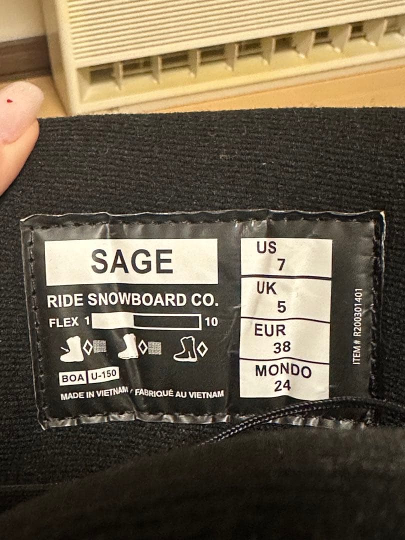 【RIDE SAGE】スノーボード靴　ブラック