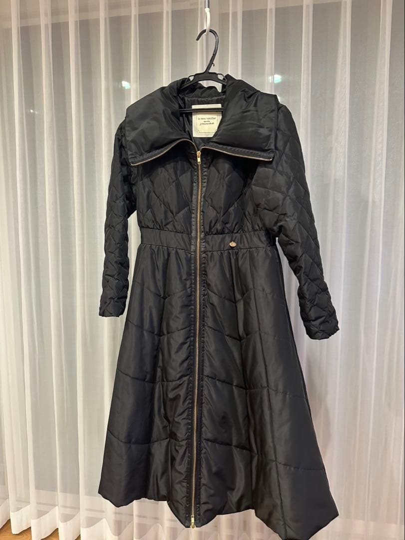 ビッグカラー フレア ダウン ドレスコート le reve vaniller