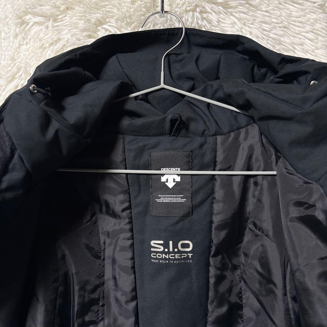 DESCENTE デサント　スキーウェア フード付き ジャケット青✖️黒　M