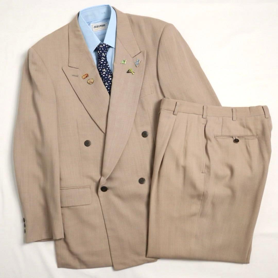 5点セット vintage ダブルジャケット スーツ セットアップ ピンズ