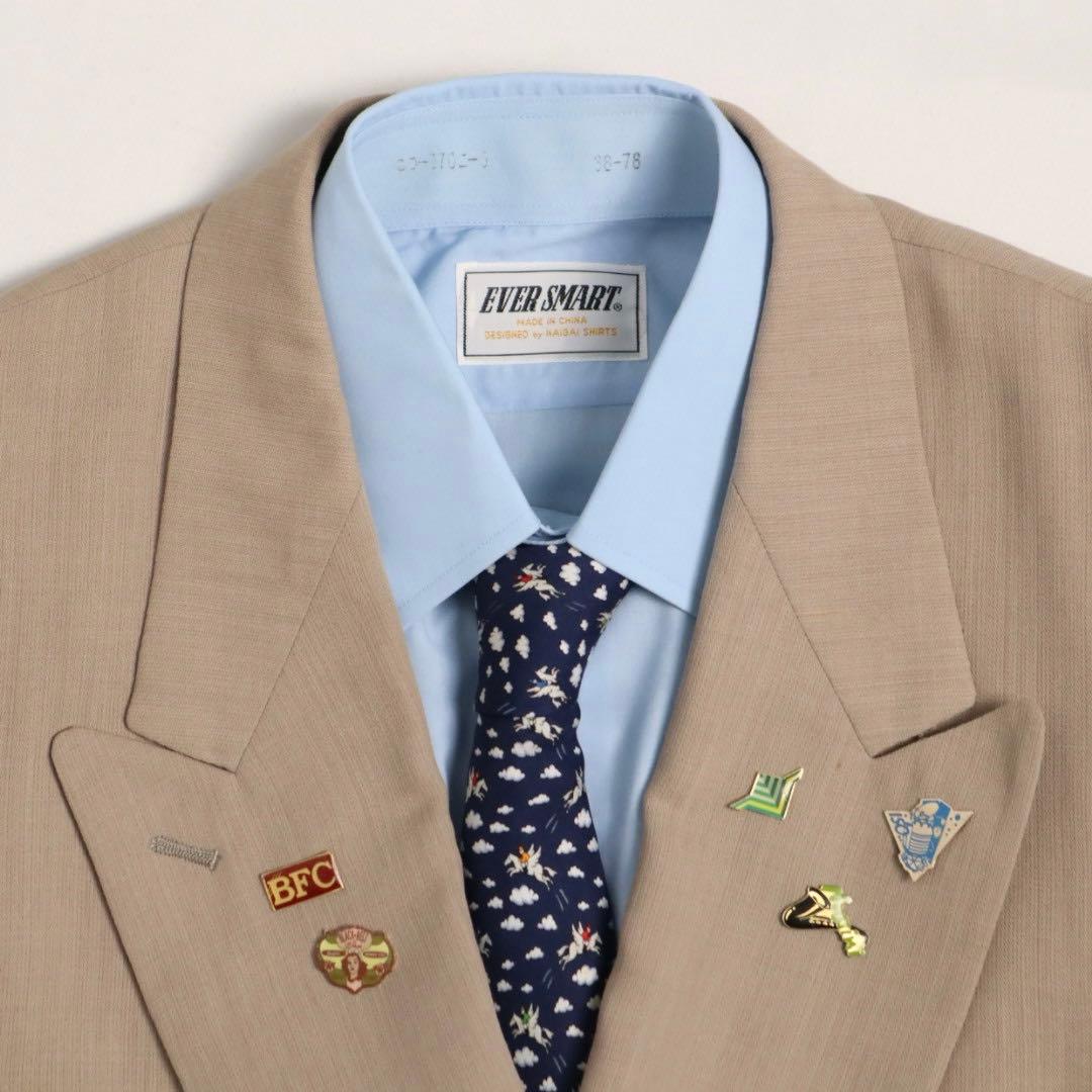 5点セット vintage ダブルジャケット スーツ セットアップ ピンズ