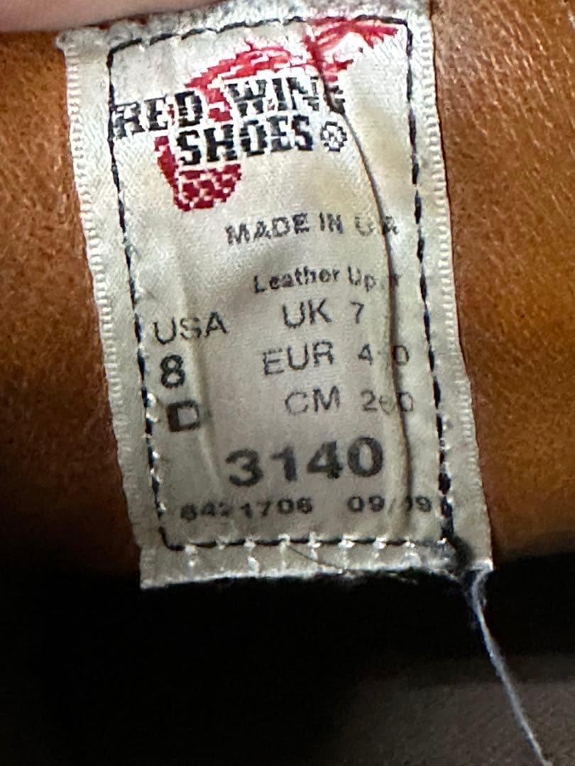 Y*R様 レッドウィング　3140 26センチ