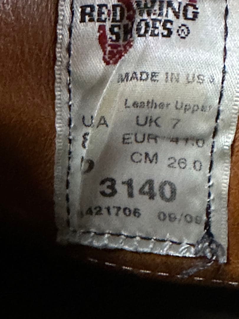 Y*R様 レッドウィング　3140 26センチ