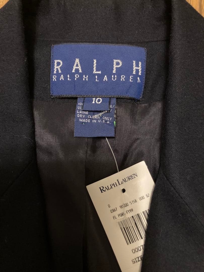 タグ付き新品！　ラルフローレンのブレザー　紺　金ボタン　ガーメントケース付き