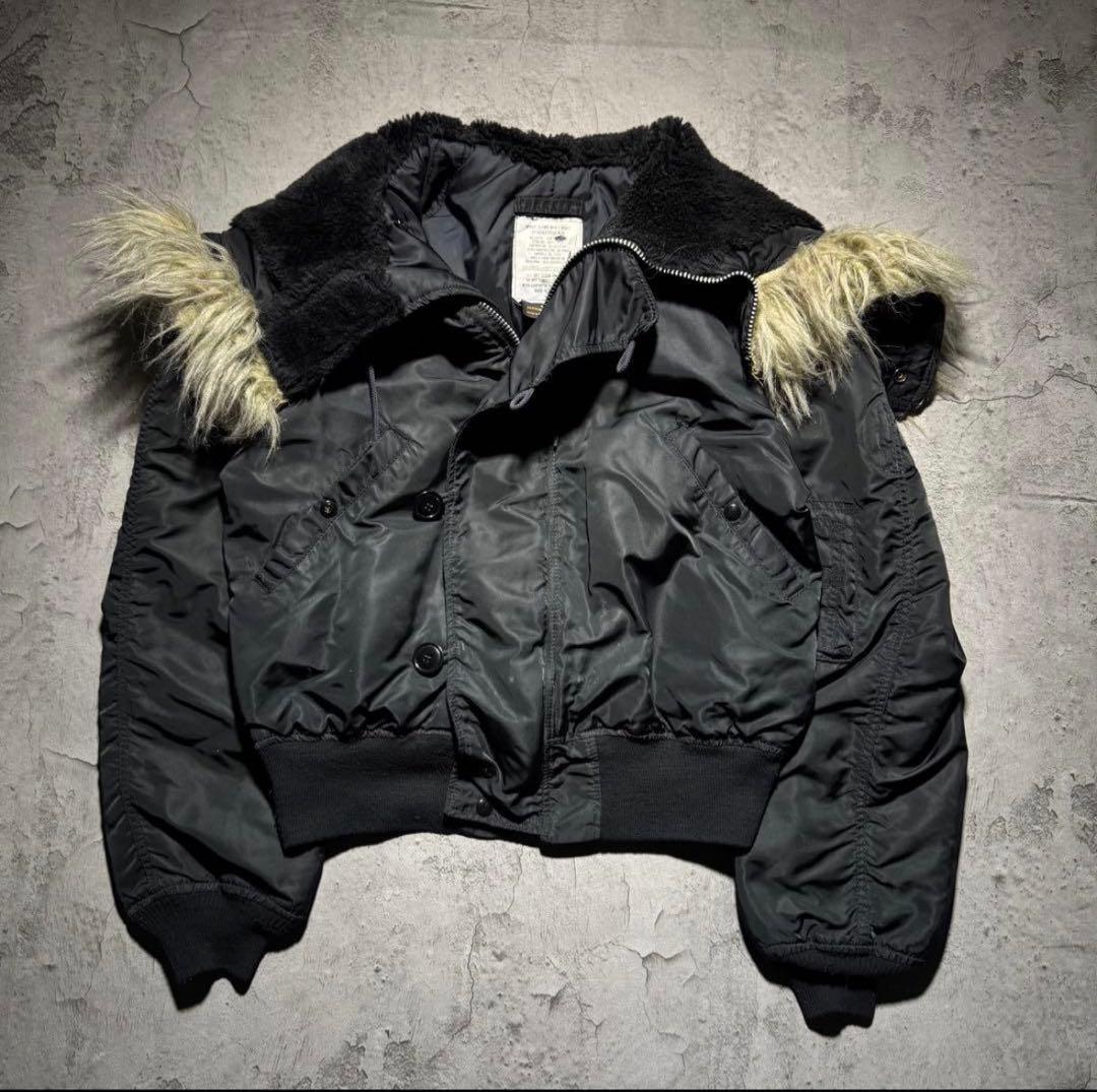 USA製 ALPHA N2B flight jacket N-2B ブラック