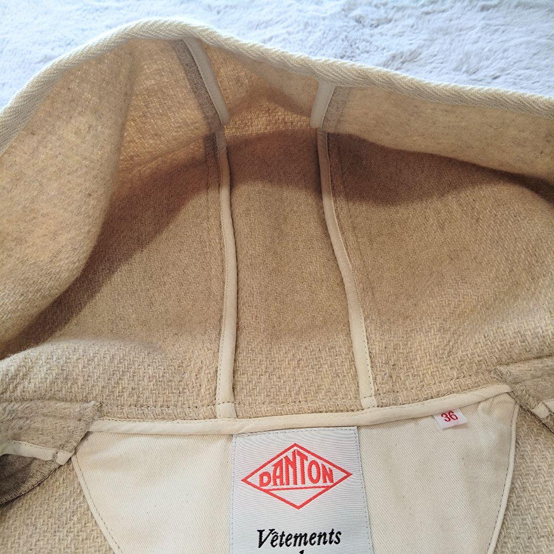 美品✨DANTON ダントン ウールモッサ Pコート ダブル ホワイト 36