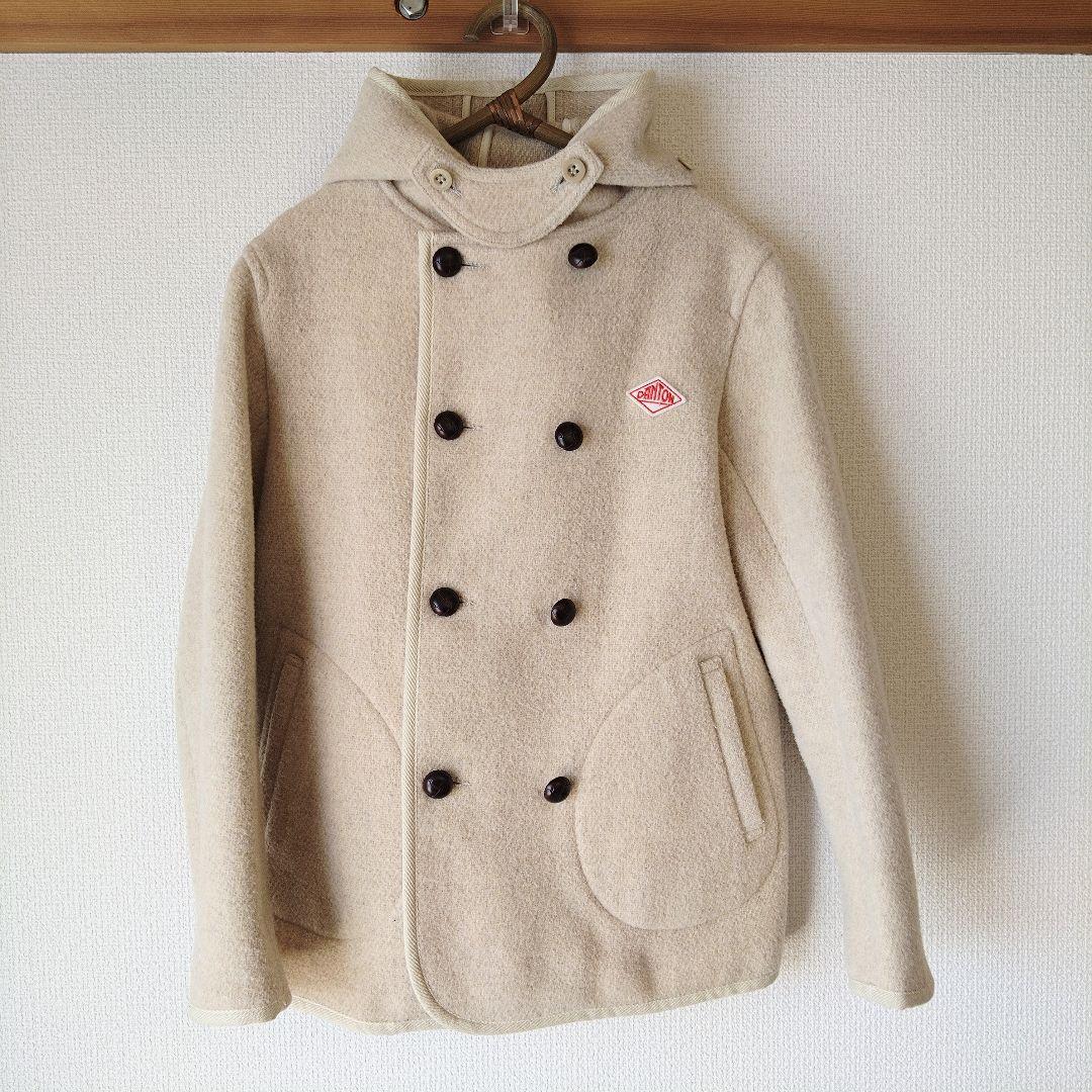 美品✨DANTON ダントン ウールモッサ Pコート ダブル ホワイト 36