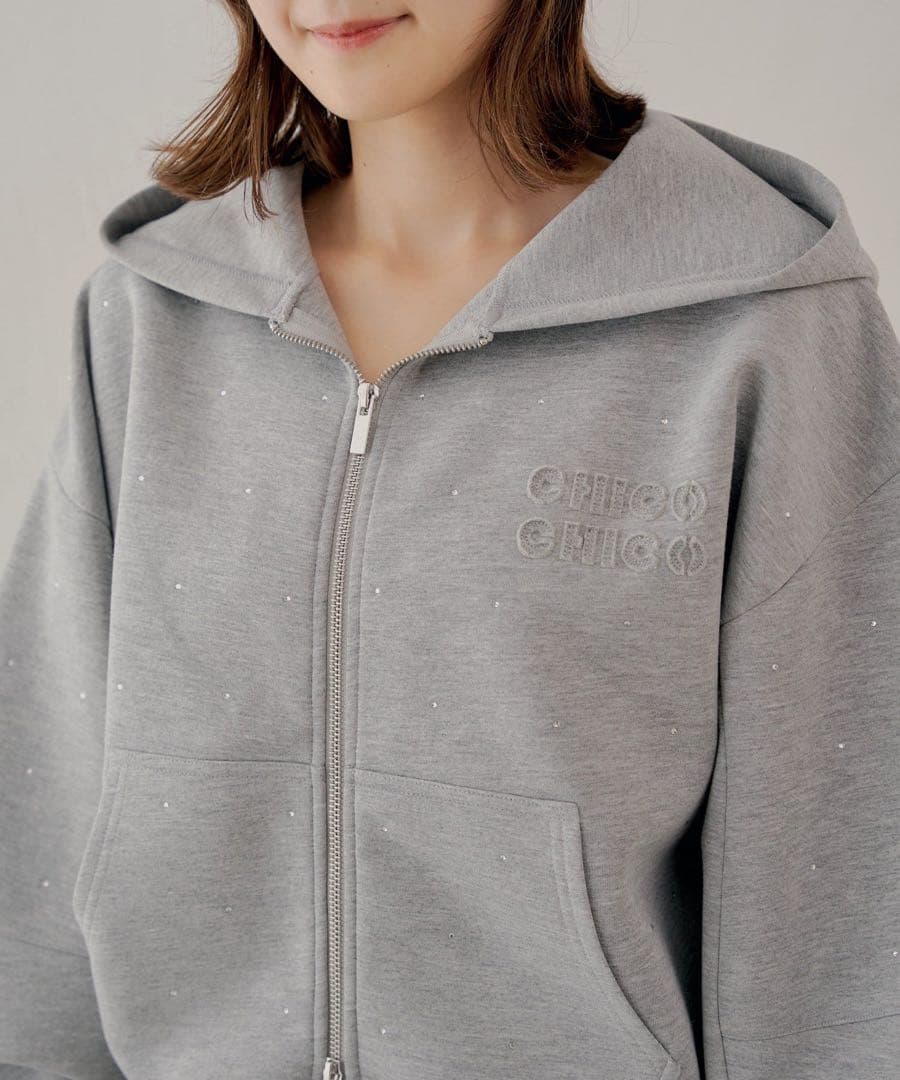 chico パーカー+バルーンミニスカート