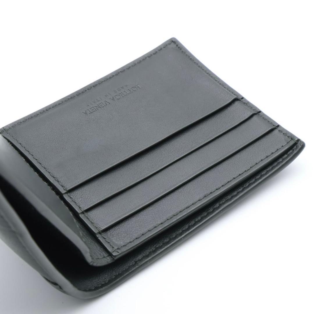 【極美品】BOTTEGAVENETA カセット　二つ折り財布　ダークモス