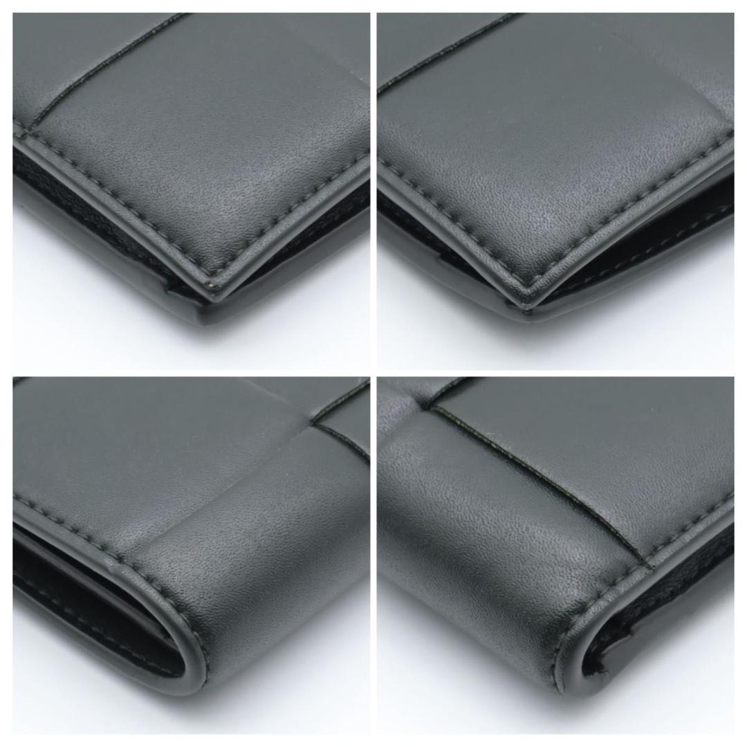 【極美品】BOTTEGAVENETA カセット　二つ折り財布　ダークモス