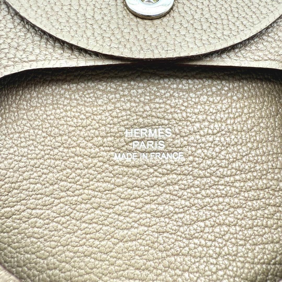 新品 HERMES バスティア ケース エトゥープ シェーブル 小銭入れ