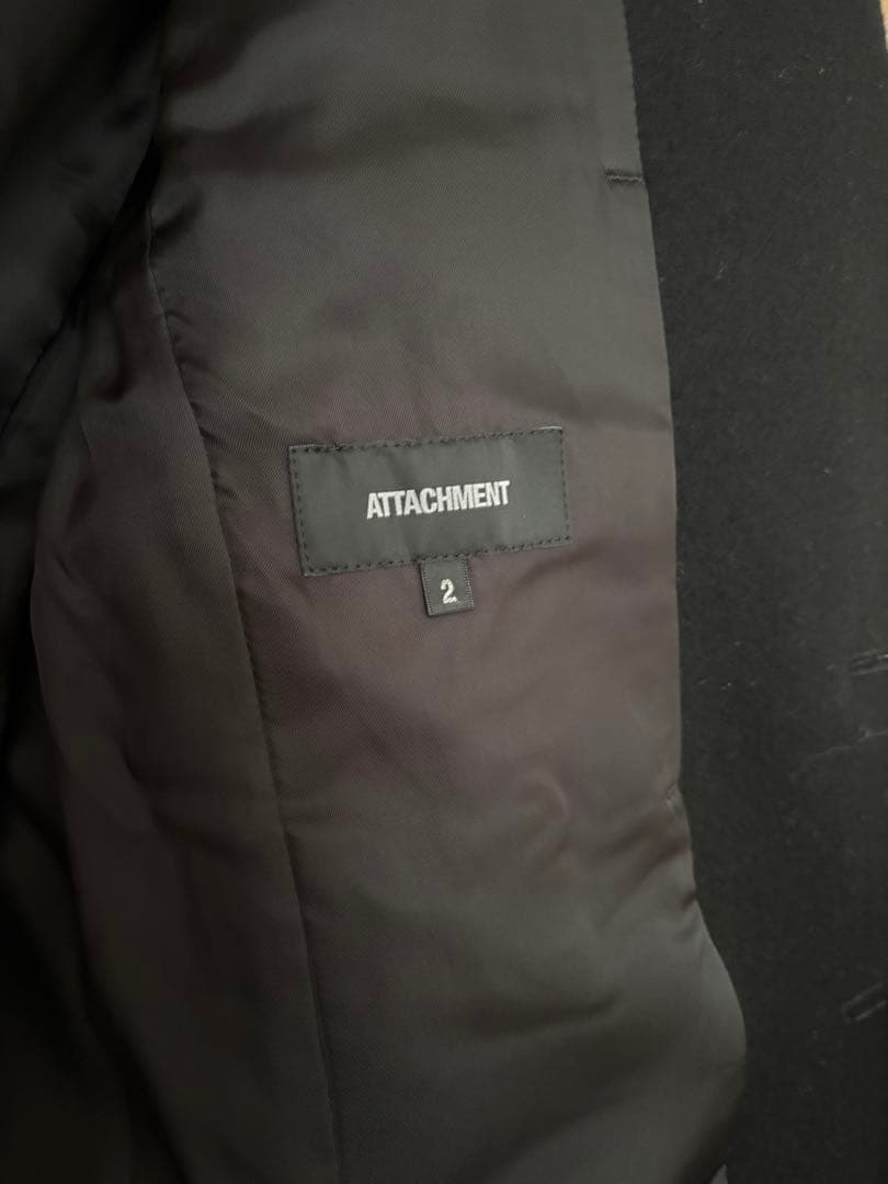 ATTACHMENT カシミヤ混メルトン チェスターコート