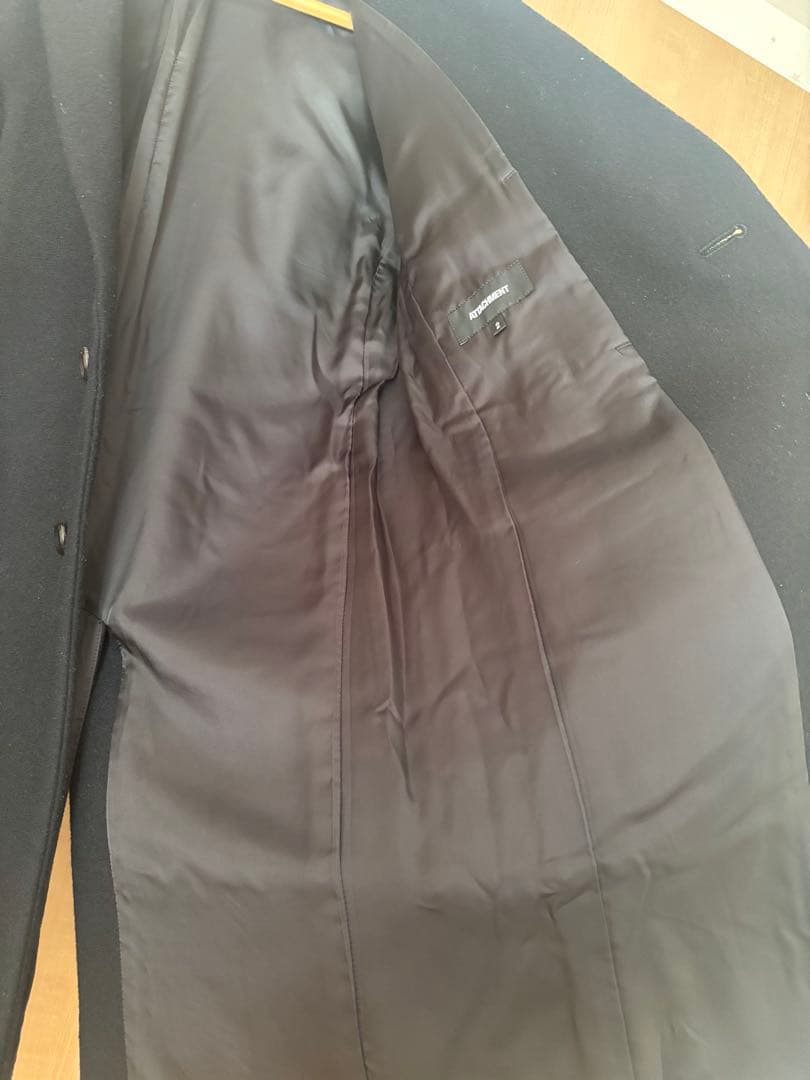 ATTACHMENT カシミヤ混メルトン チェスターコート