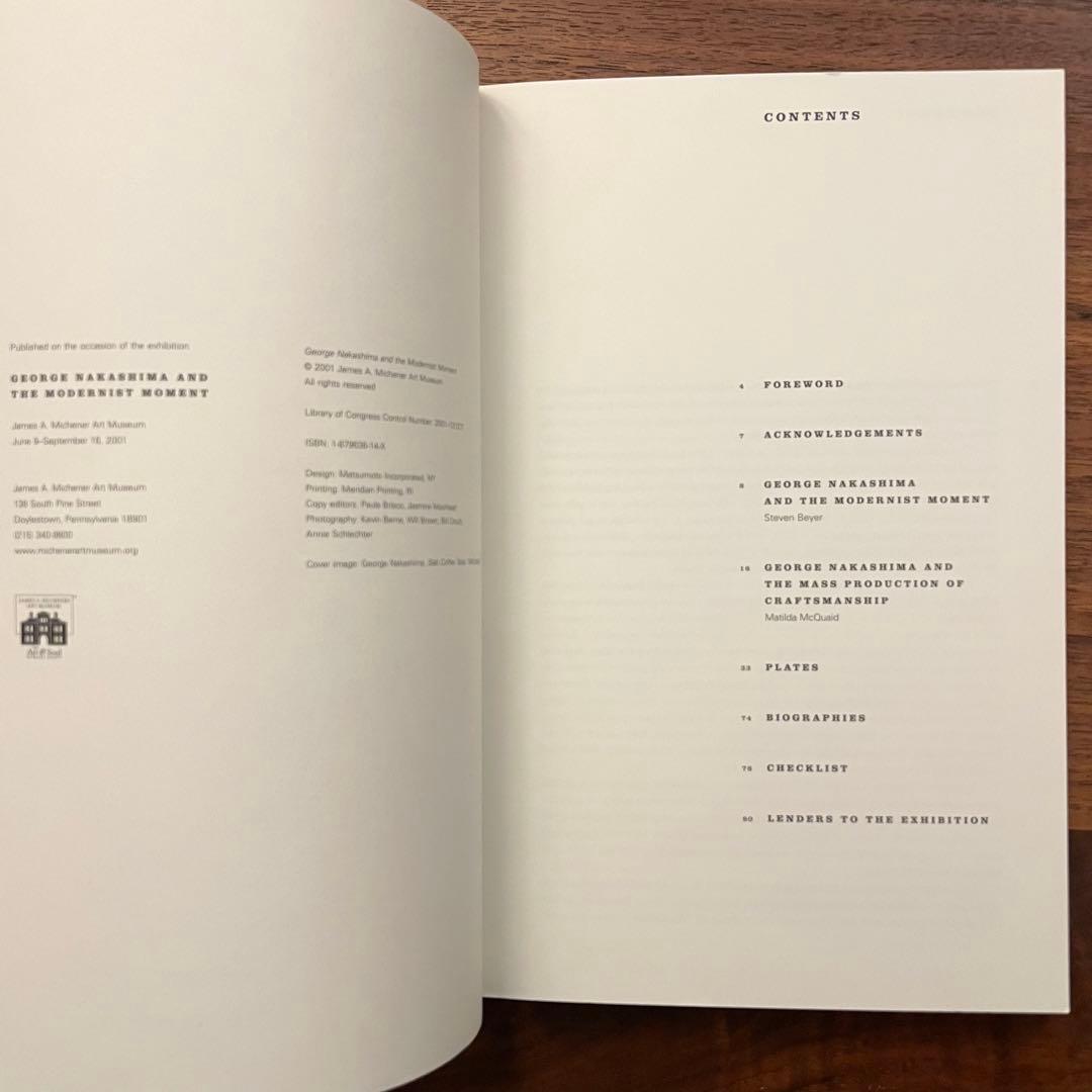ジョージ・ナカシマ　展示カタログ e Nakashima