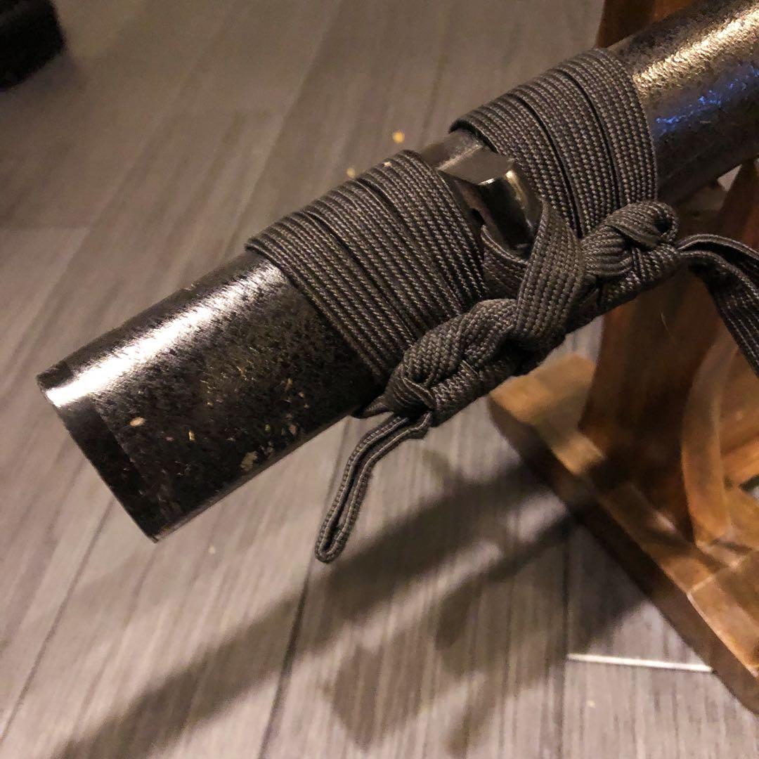 本格模造刀　黒拵え　居合刀　研波刃　合金　本格模擬刀