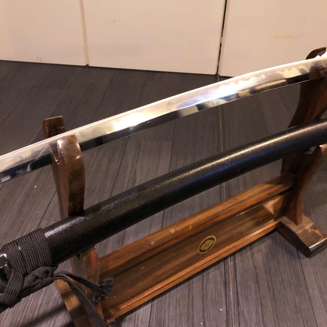 本格模造刀　黒拵え　居合刀　研波刃　合金　本格模擬刀