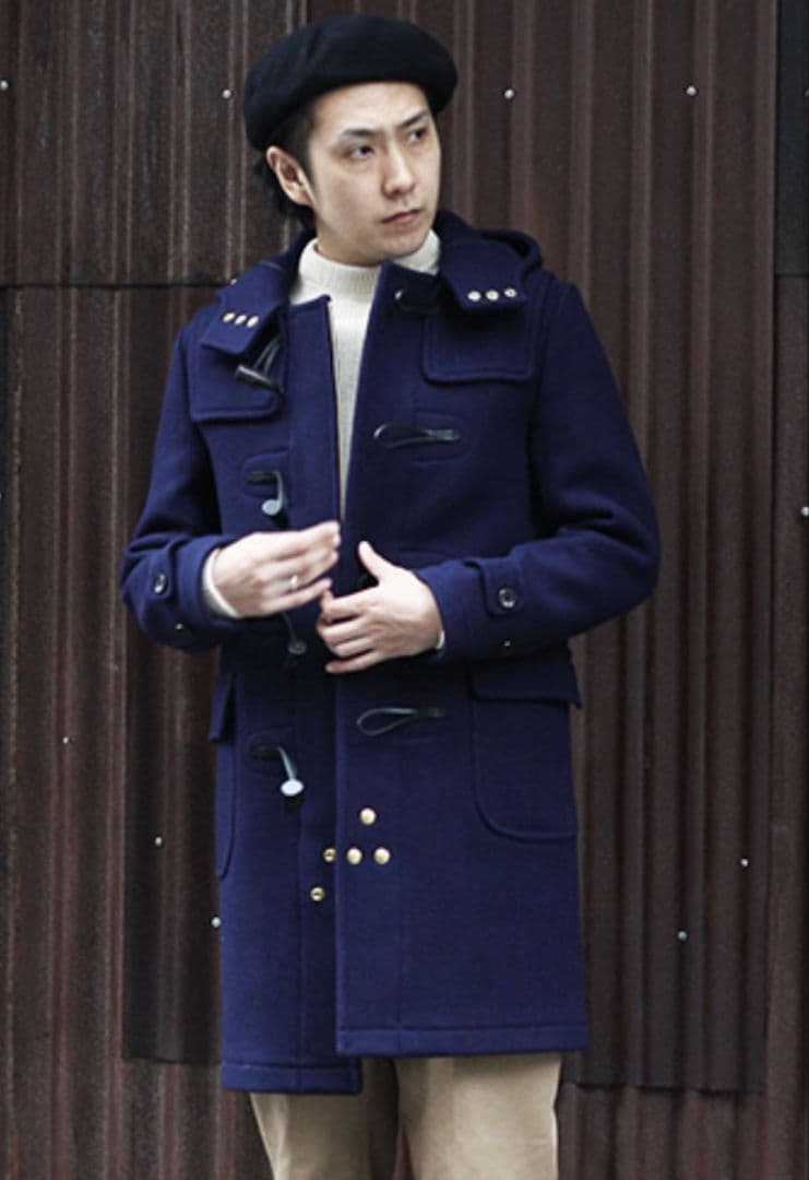 SCYE BASICS ダッフルコート サイズ40 ネイビー