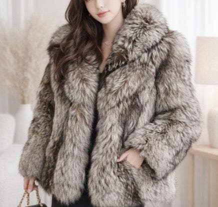 サガフォックス 金サガロイヤル ファーコート シルバーフォックス 13号 北欧