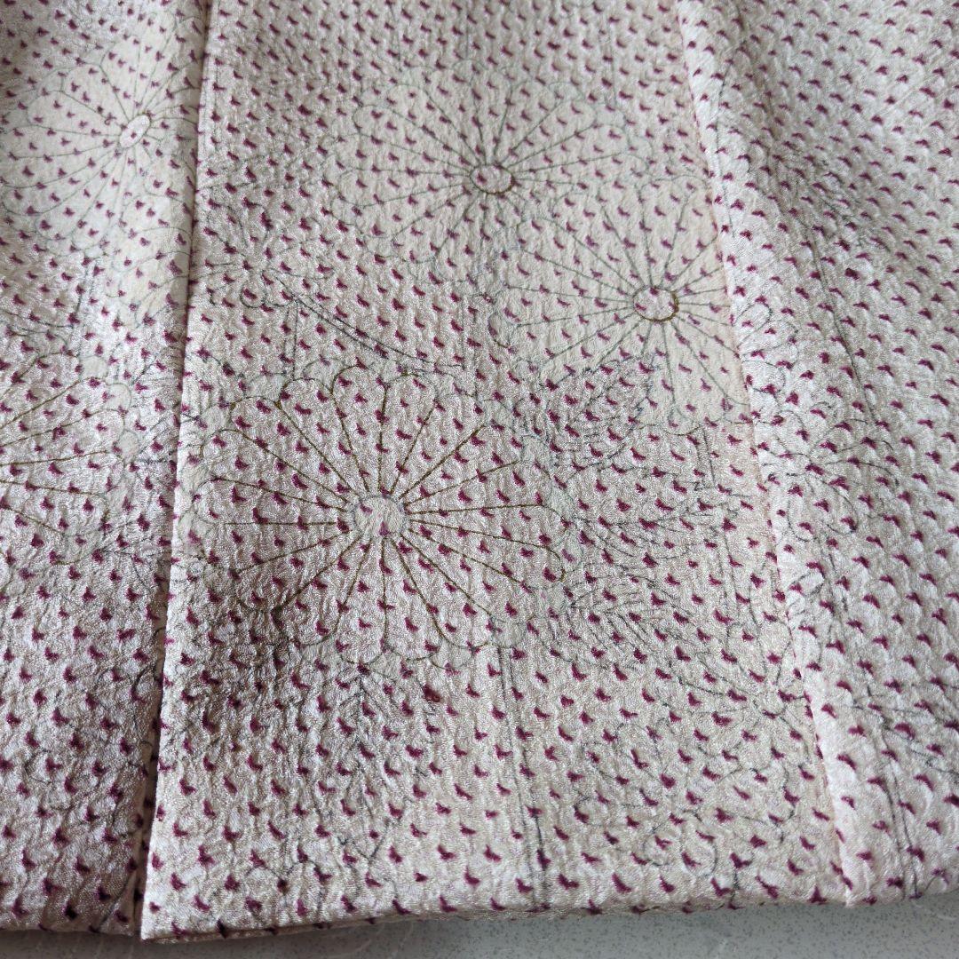 七五三３歳正絹絞りの花柄入りの被布（中綿無し）