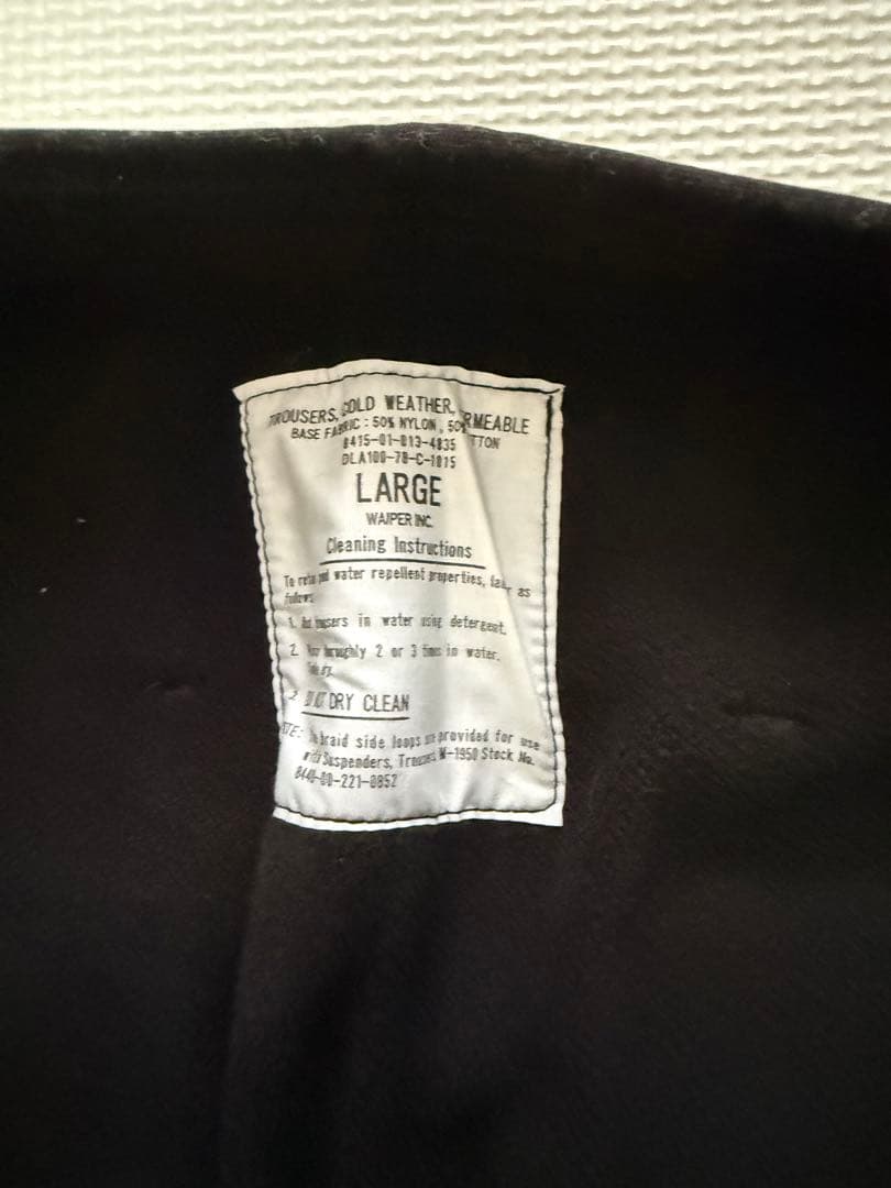 WAIPER a-2デッキパンツ　ブラック　WP124 Lサイズ　試着のみ